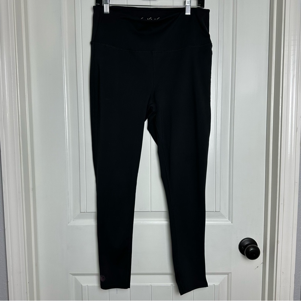 Gloria Vanderbilt classic black high waisted leggings size Large - Picture 2 of 6